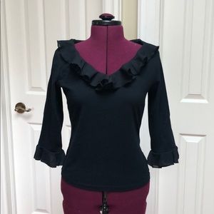 Jones New York Black shirt with frills